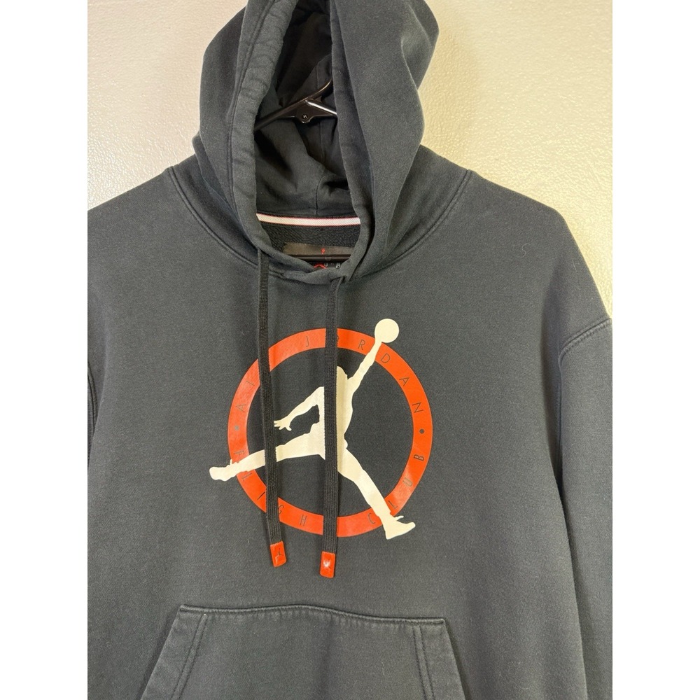 Air Jordan Flight Club Hoodie Mens Sz S Black Basketball Sweatshirt Pullover